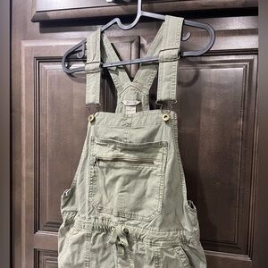Duluth Shop Square Overalls XS Sage Green Straight Leg Full Length Pockets